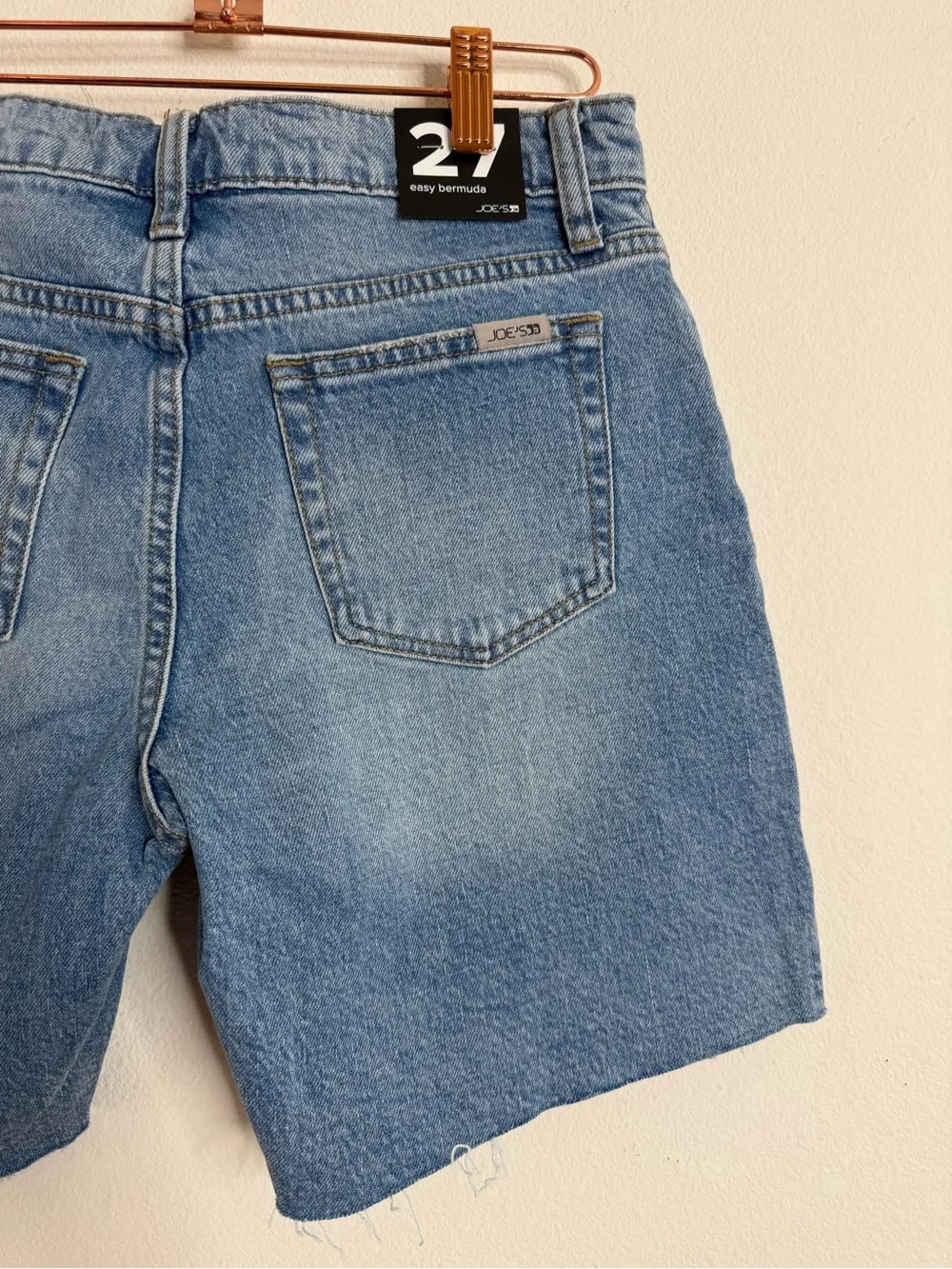 NWT Joe’s Jeans Easy Bermuda Shorts Ripley Blue Denim Mid Rise Jorts Size 27